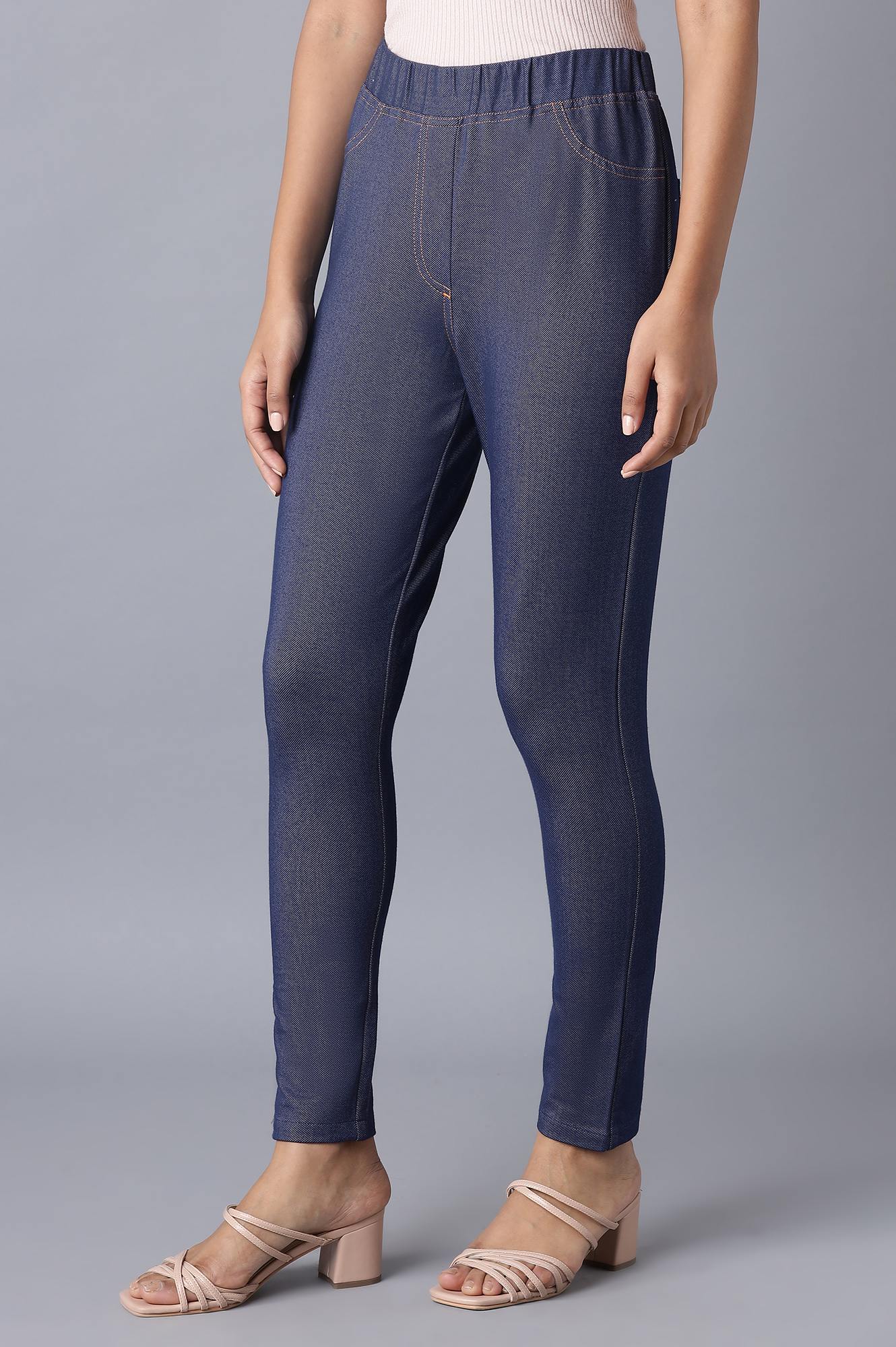 Navy Twill Jeggings