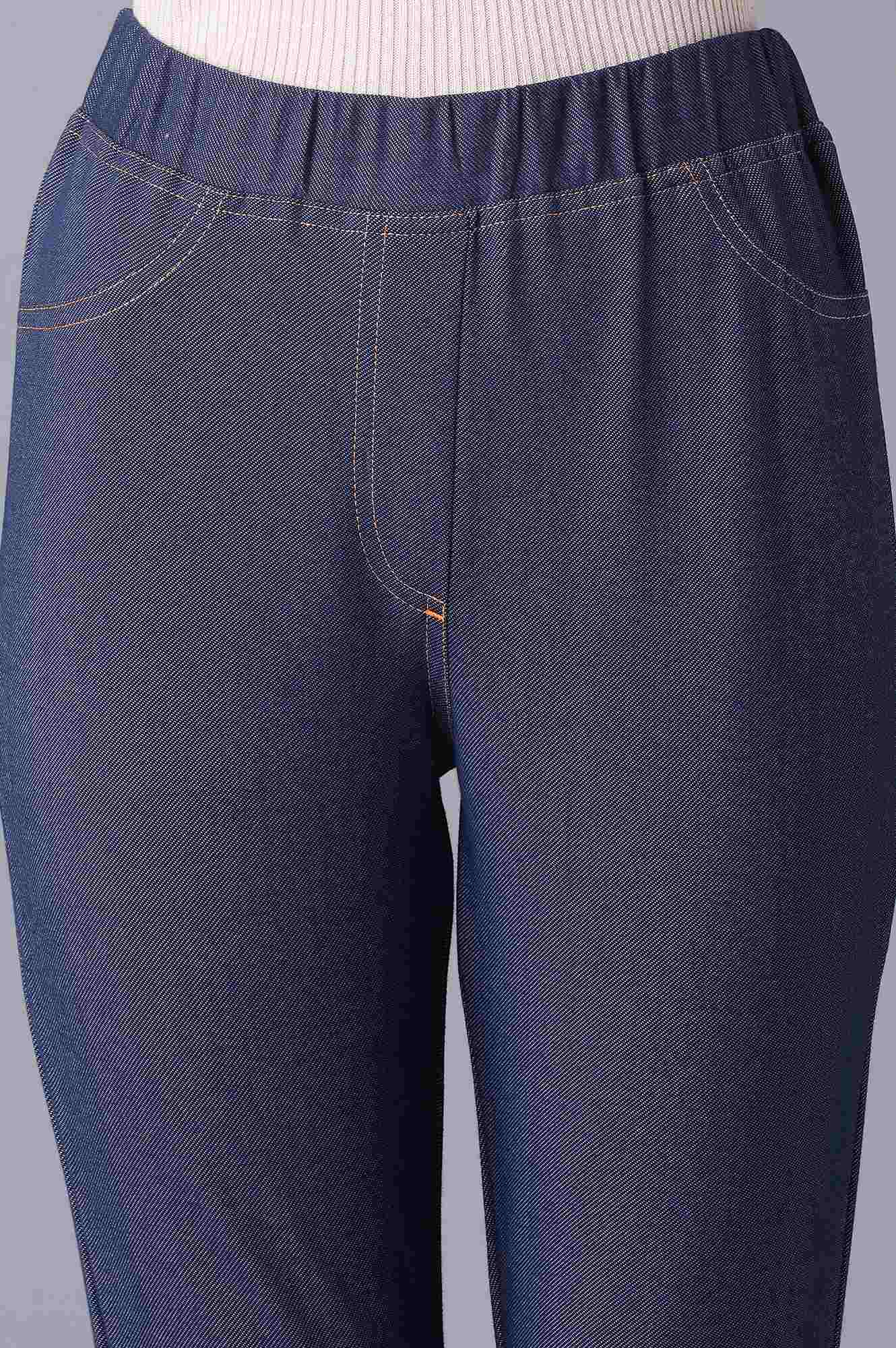 Navy Twill Jeggings