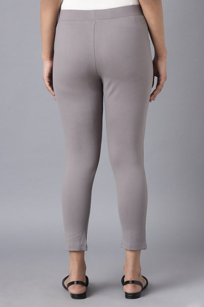 Grey Straight Yoga Tights