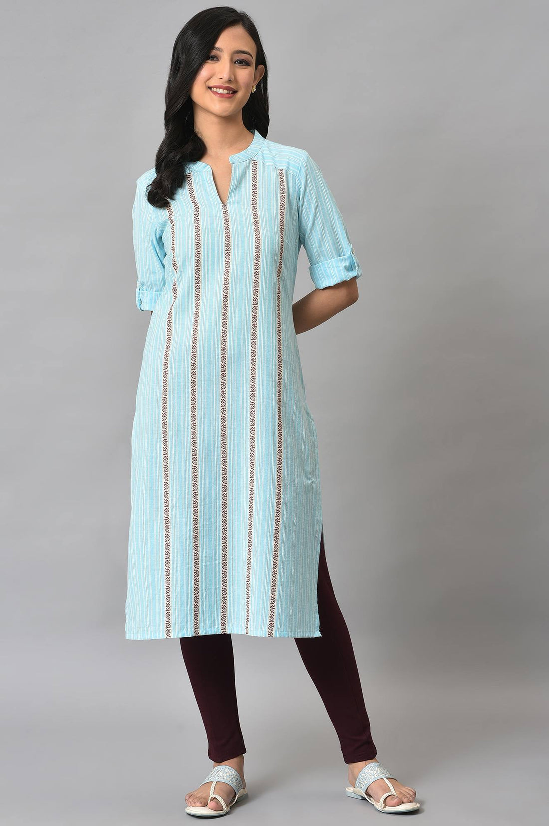 Maroon Solid Skinny Fit Yoga Tights With Elasticated Waistband