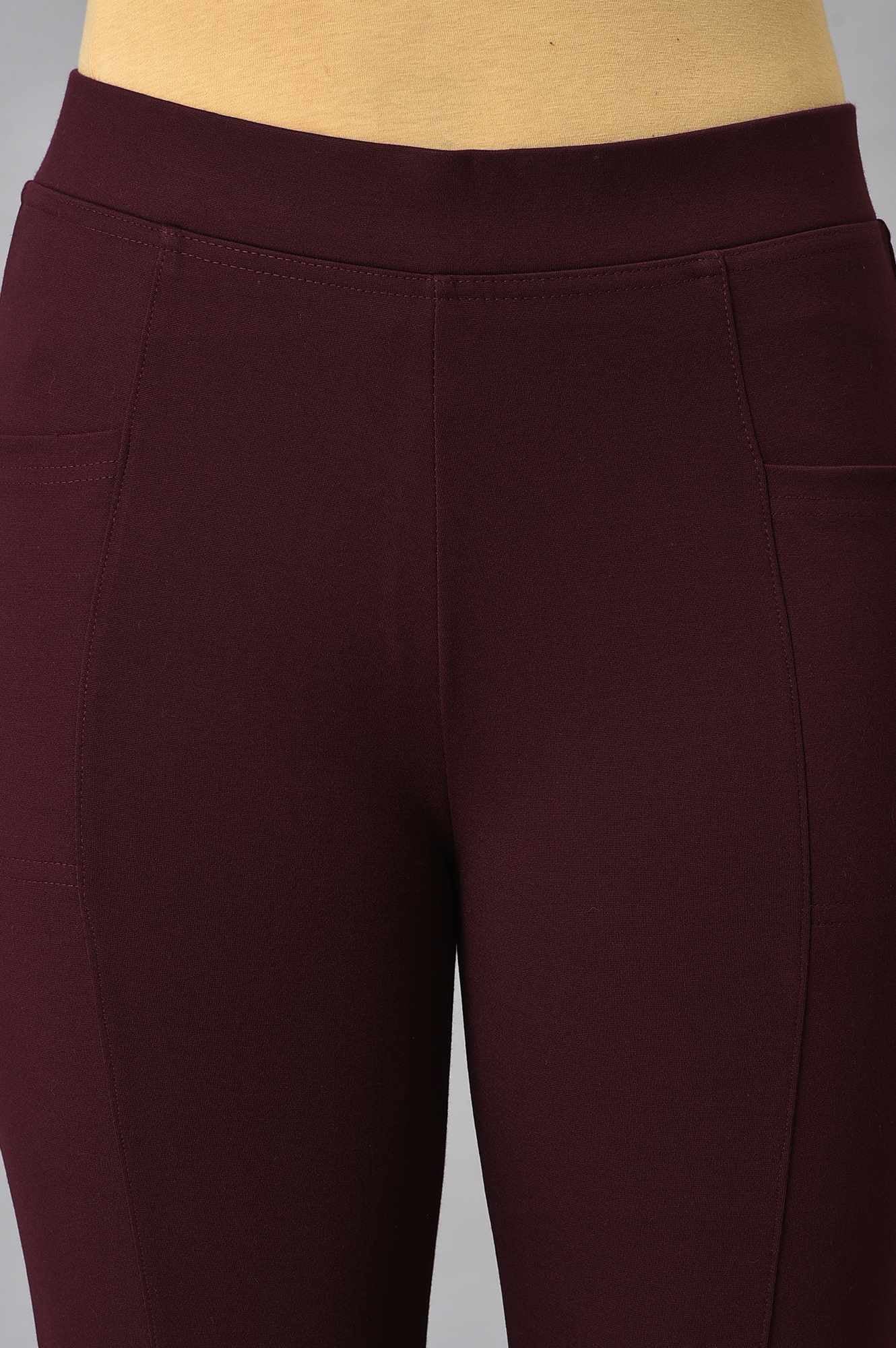 Maroon Yoga Tights