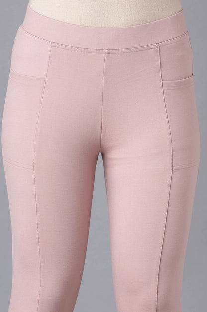 Pink Straight Yoga Tights