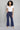 Navy Boot-Cut Denim Pants