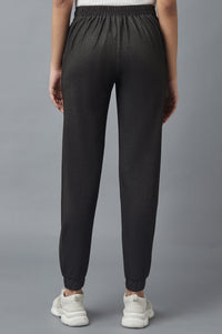 Black Inverted Box Pleat Joggers