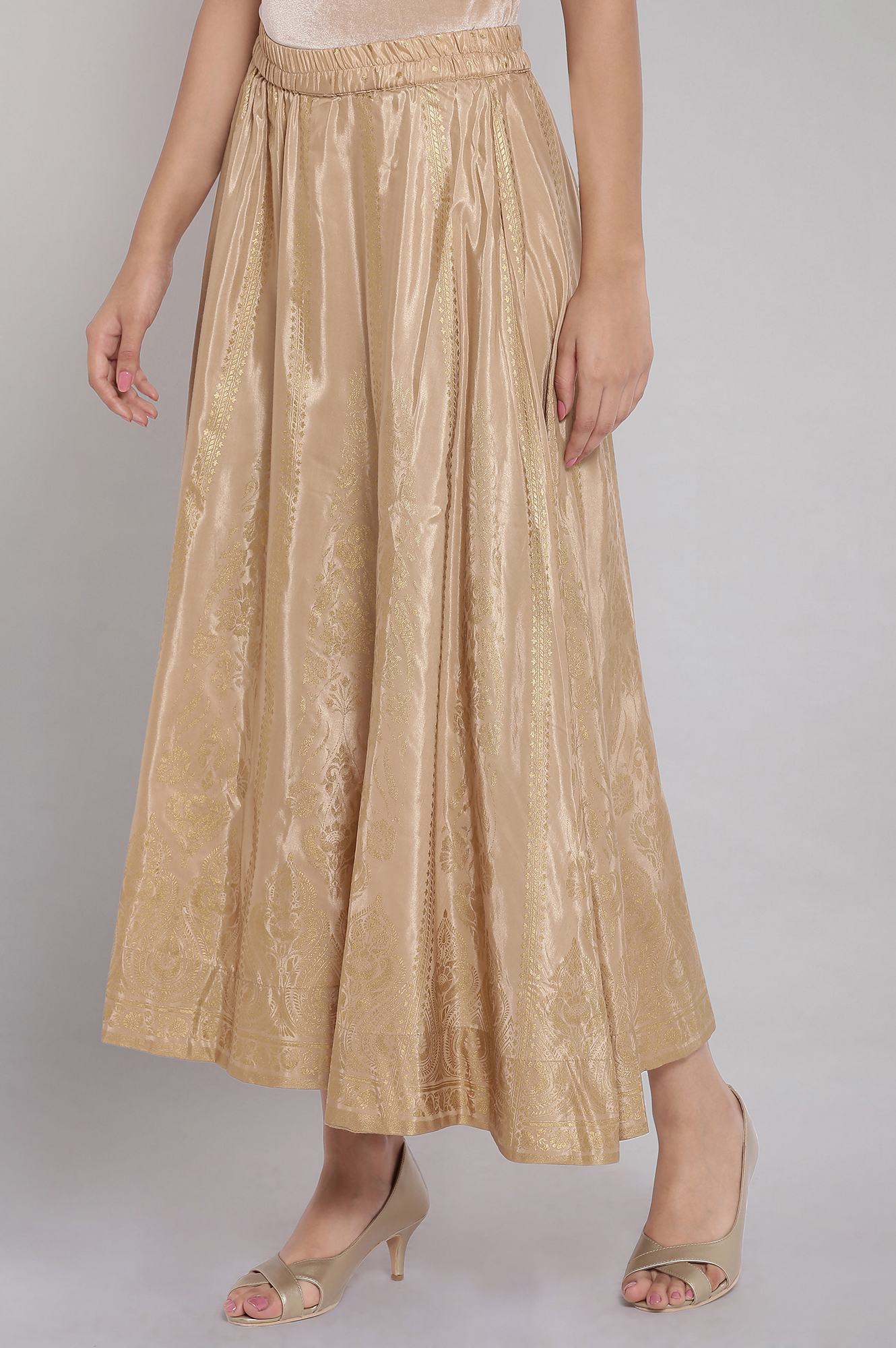 Gold Half Circle Ethnic Skirt