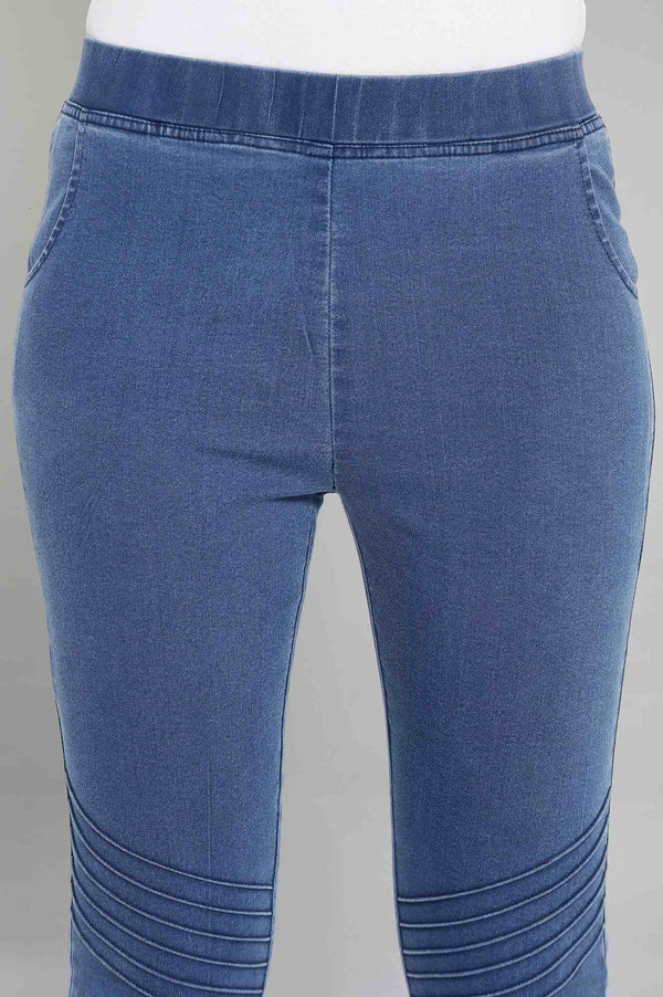 Light Blue Pintucks Jegging