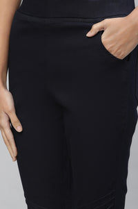 Navy Blue Pintucks Jegging