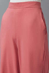 Maroon Cotton Lycra Straight Palazzo