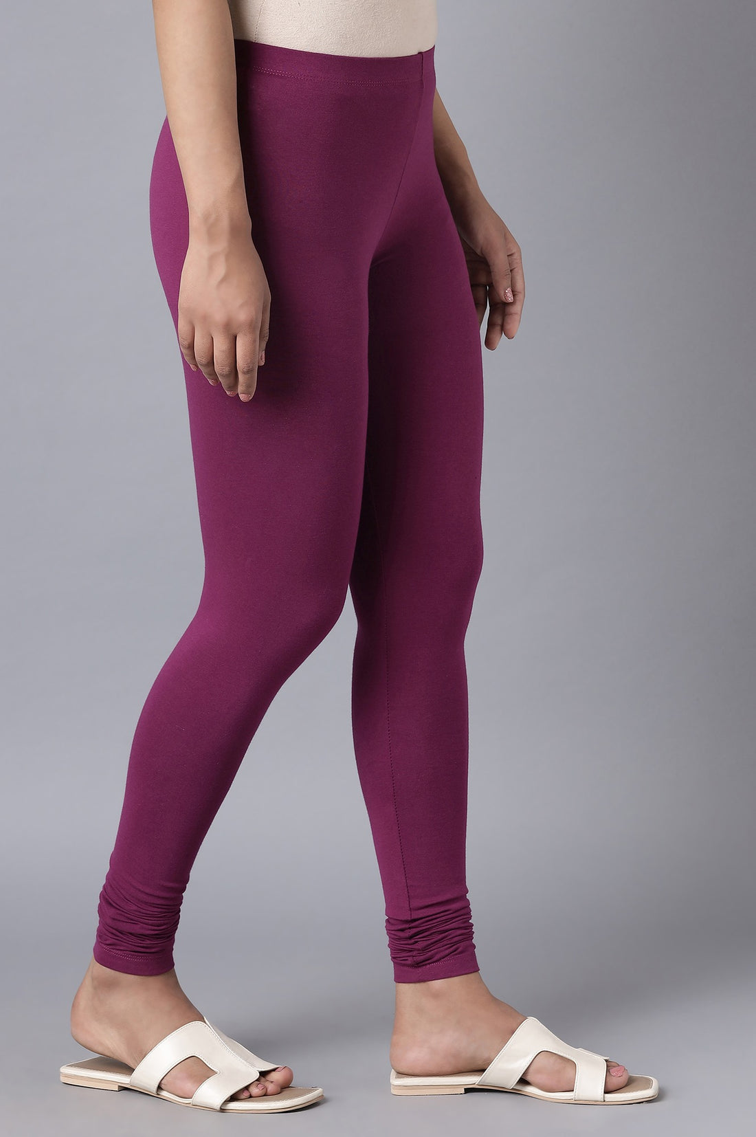 Purple Skin Fit Churidar