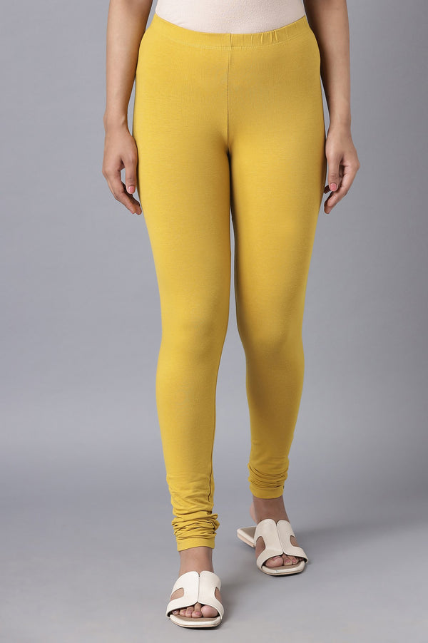 Elleven Women's Yellow Skin Fit Churidar