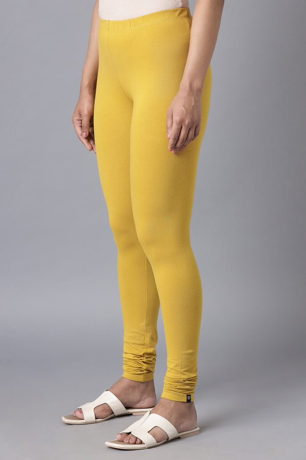 Yellow Skin Fit Churidar