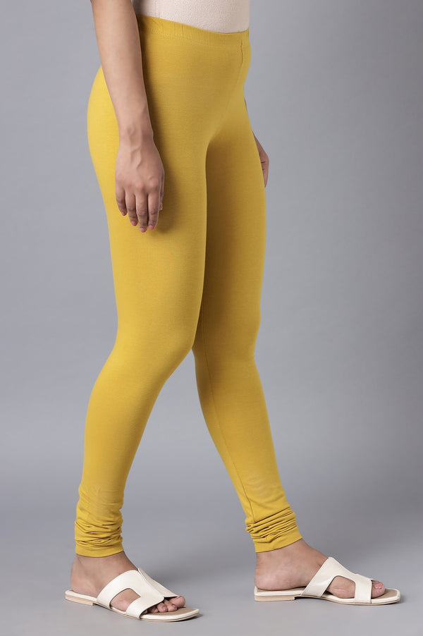Elleven Women's Yellow Skin Fit Churidar