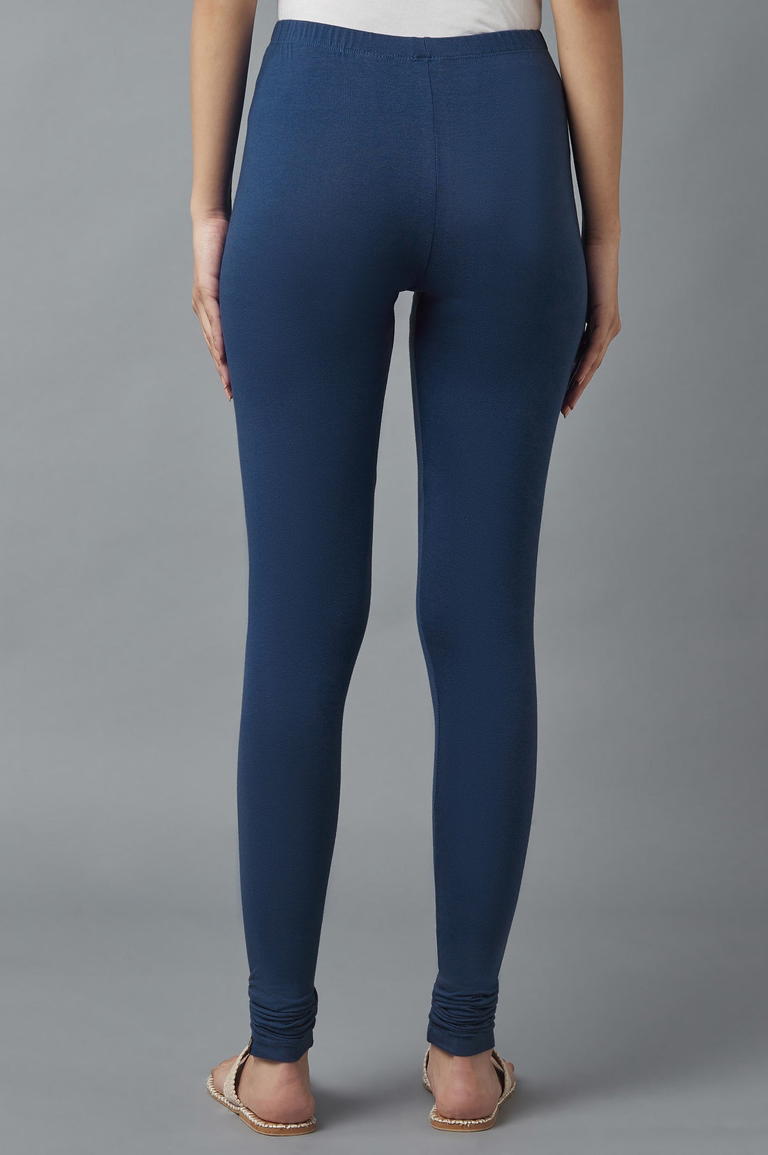 Navy Blue Skin Fit Churidar