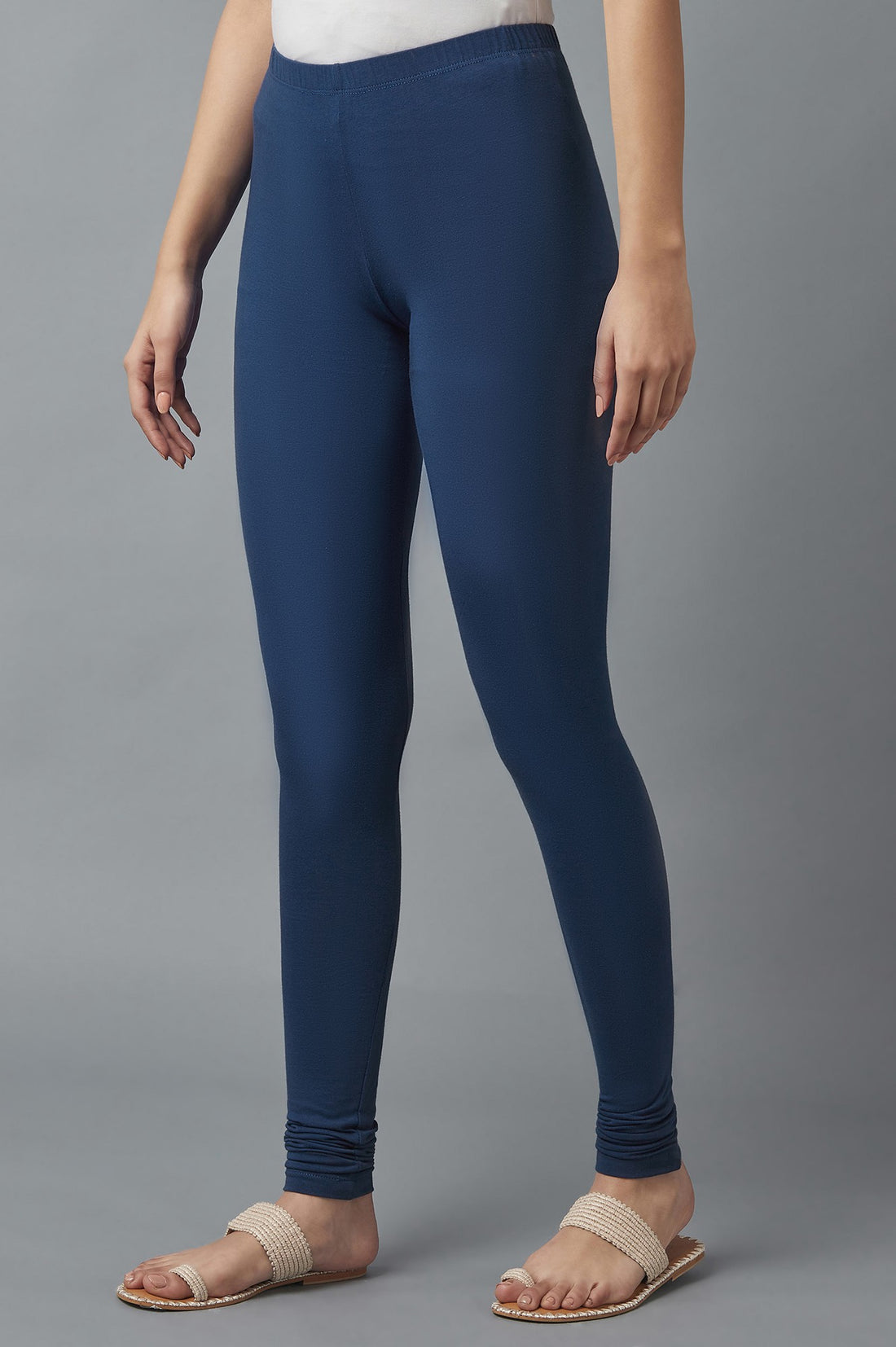 Navy Blue Skin Fit Churidar