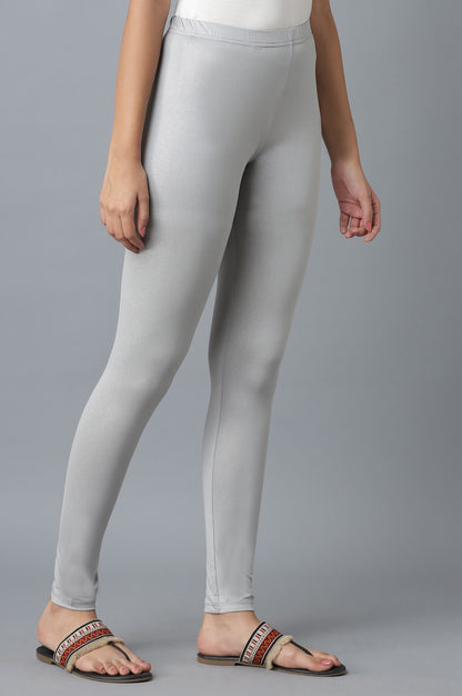 Silver Solid Tights