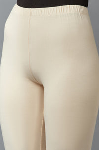 Beige solid tights