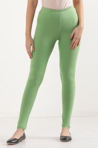 Green Cotton Lycra Tights