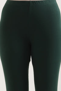 Green Cotton Lycra Tights