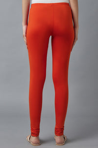 Red Cotton Lycra Tights