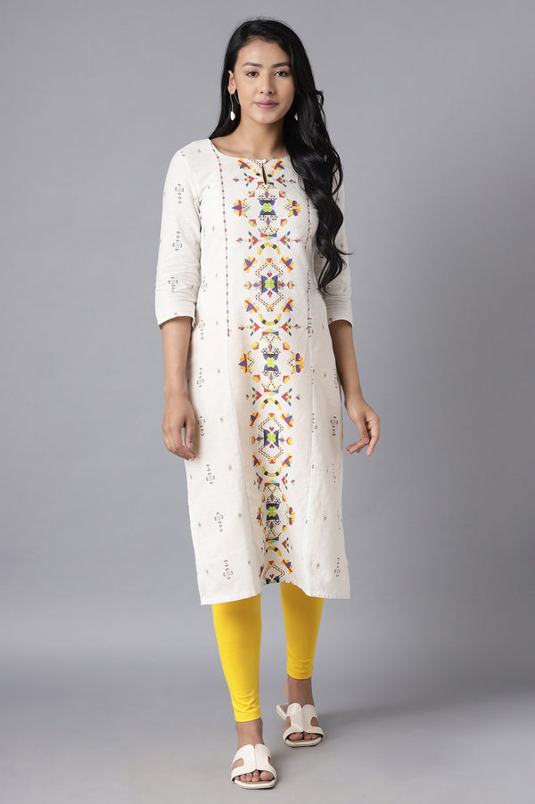 Yellow Solid Skinny Fit Cotton Tights With Elasticated Waistband