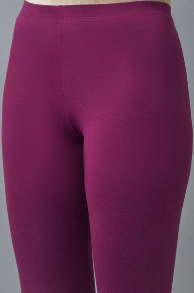 Purple Cotton Lycra Tights