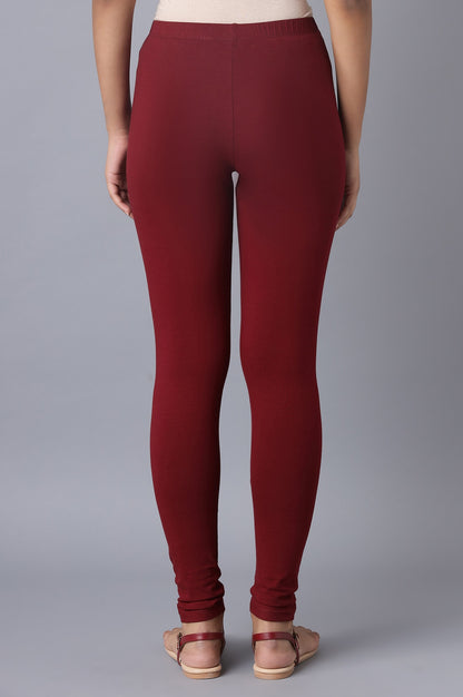 Red Cotton Lycra Tights