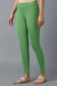 Green Cotton Lycra Tights