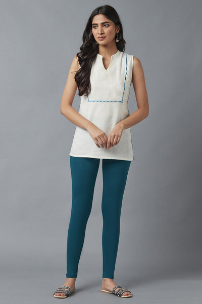 Navy Blue Cotton Lycra Tights