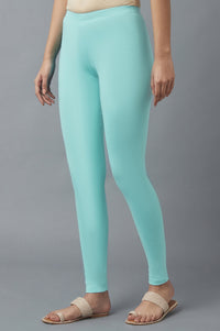 Light Blue Cotton Lycra Tights