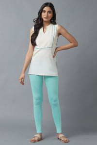 Light Blue Cotton Lycra Tights