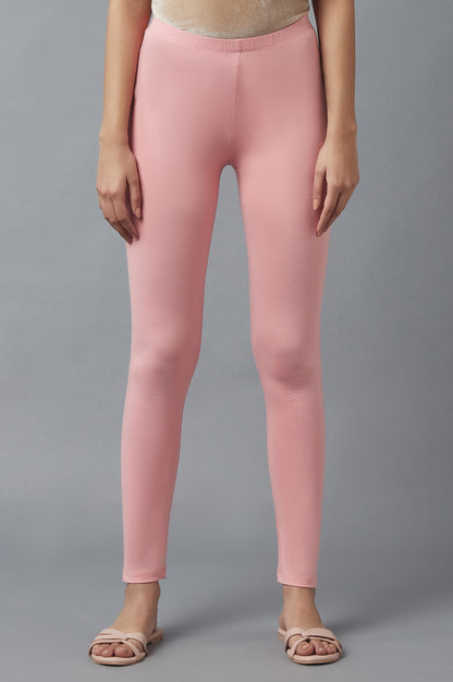 Pink Cotton Lycra Tights