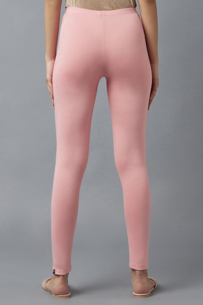 Pink Cotton Lycra Tights