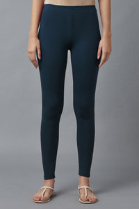 Navy Blue Cotton Lycra Tights
