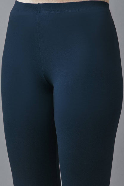 Blue Cotton Lycra Tights