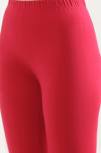 Pink Cotton Lycra Tights