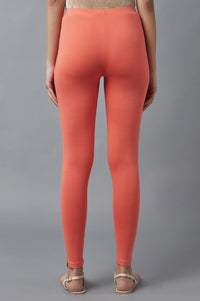 Peach Cotton Lycra Tights