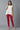 Lipstick Red Cotton Lycra Cropped Tights