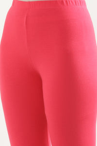 Pink Cotton Lycra Tights