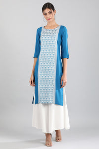 Blue Straight kurta
