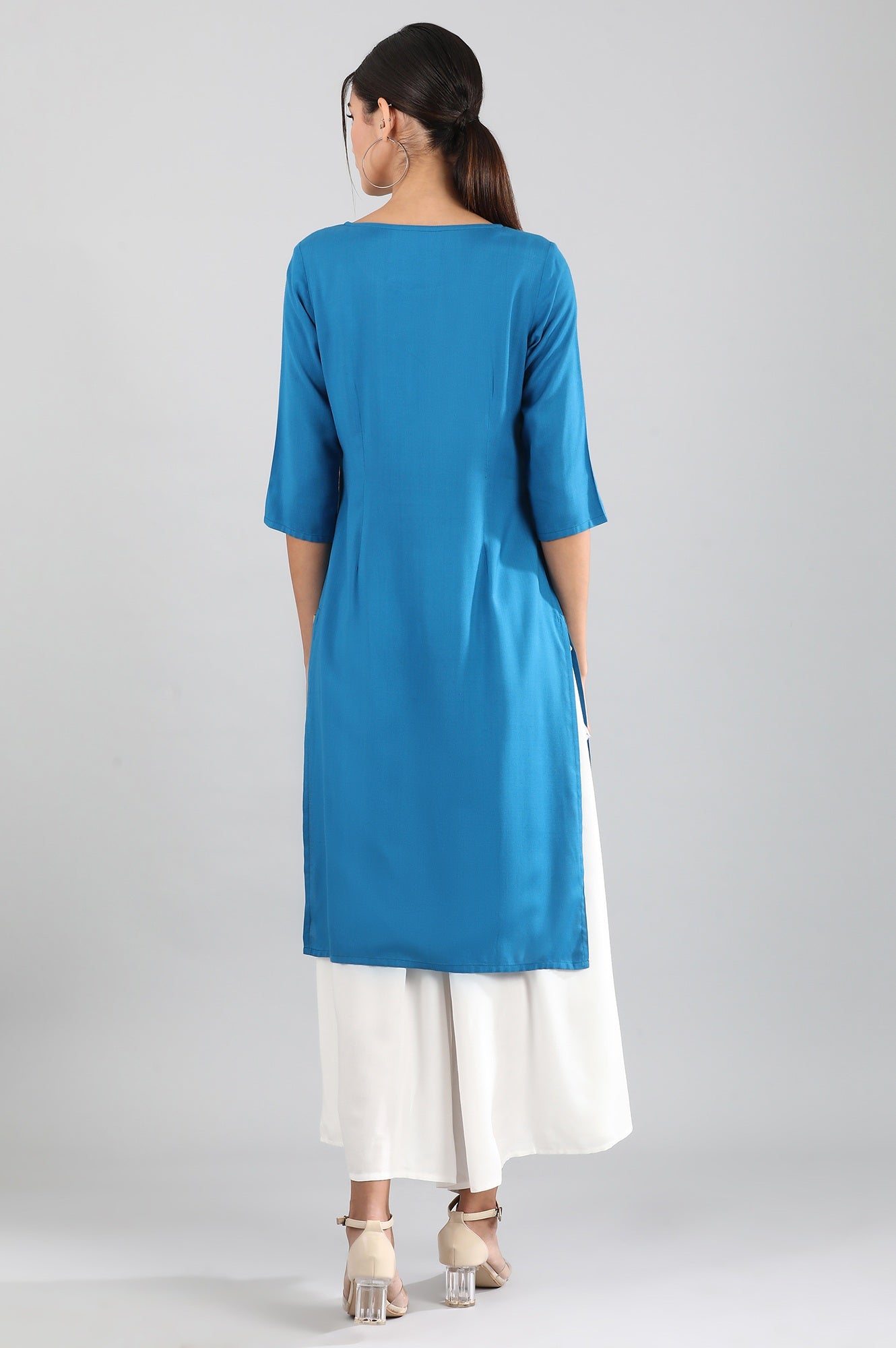 Blue Straight kurta