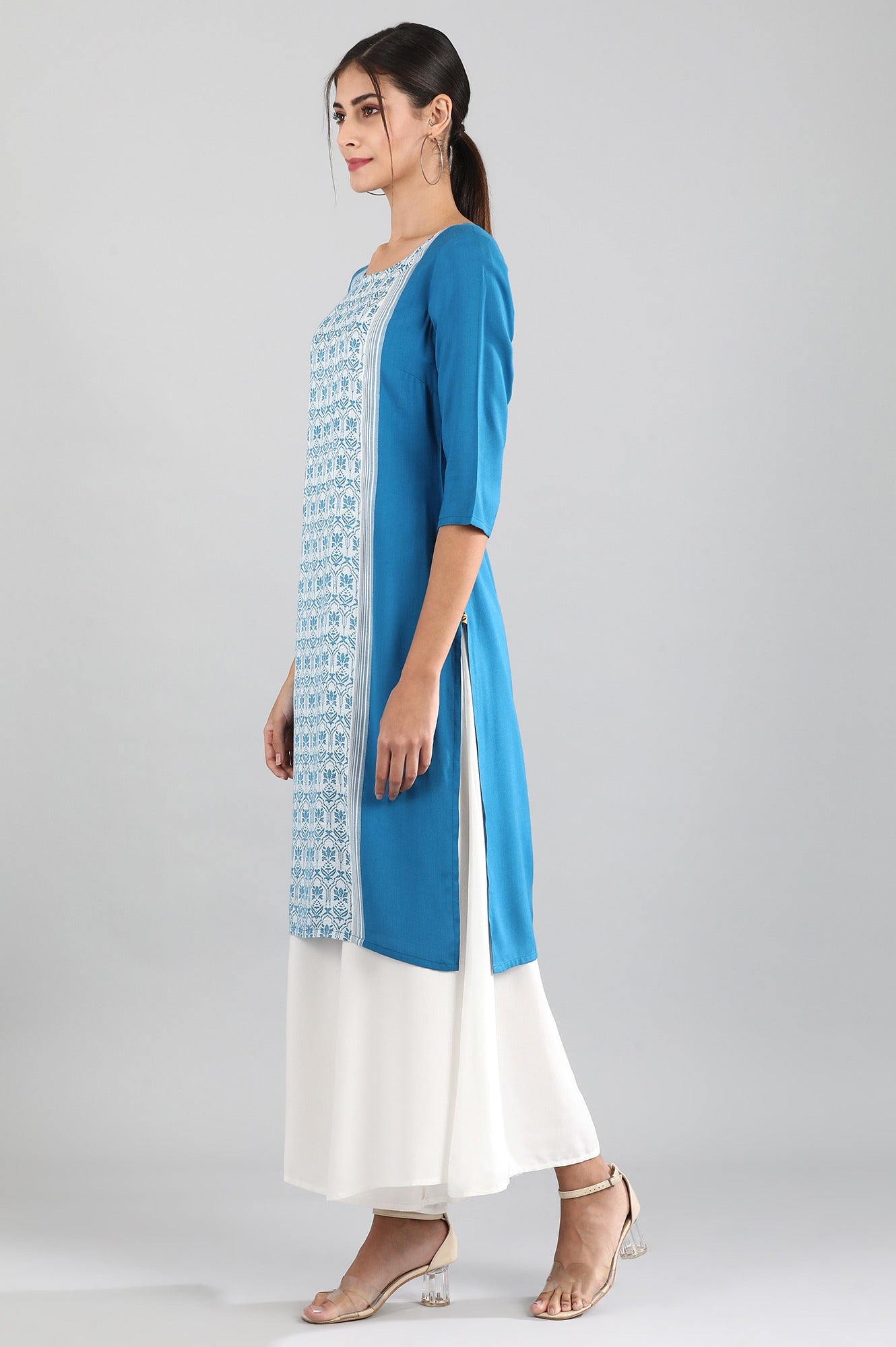 Blue Straight kurta