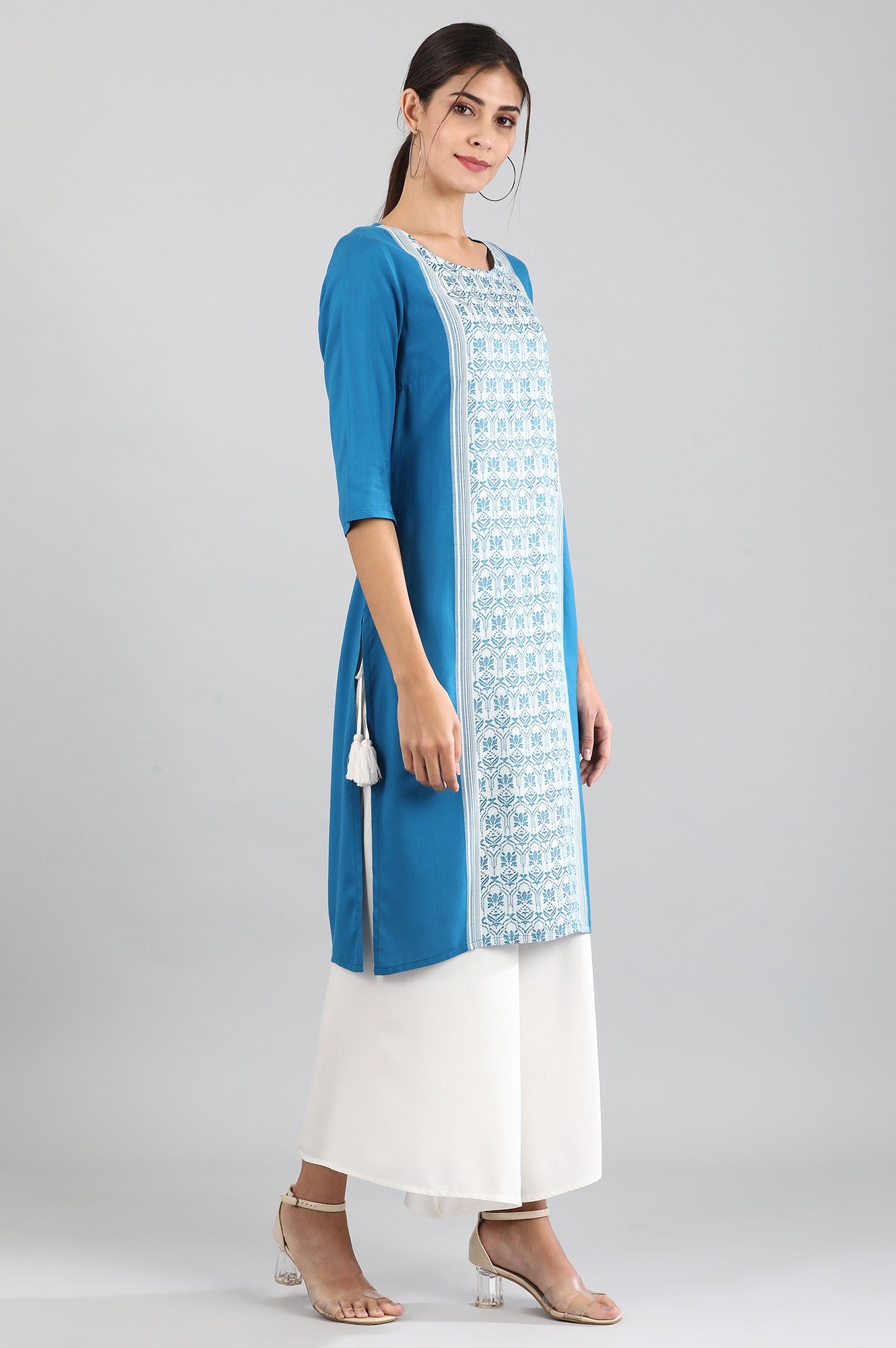 Blue Straight kurta