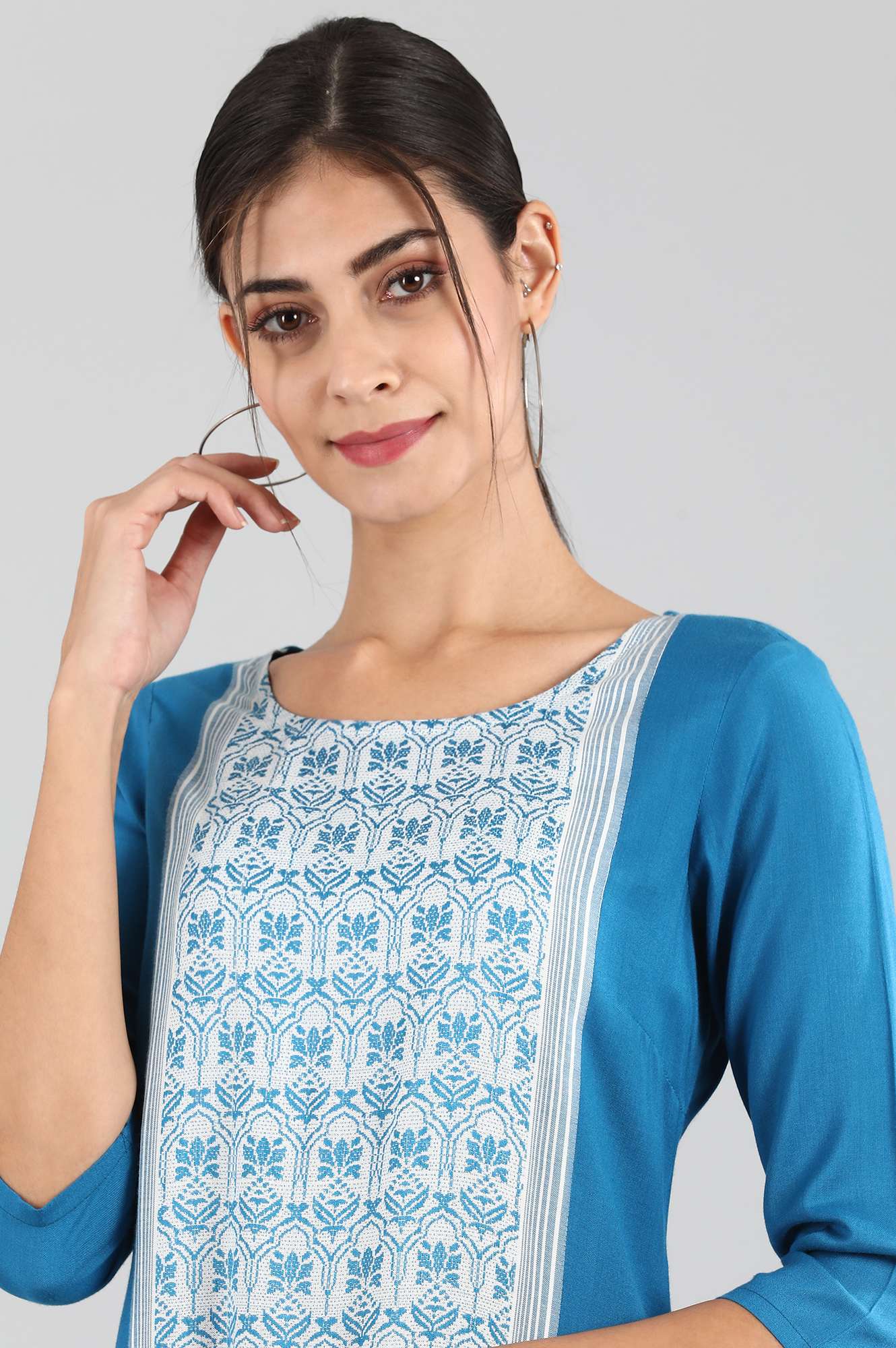 Blue Straight kurta