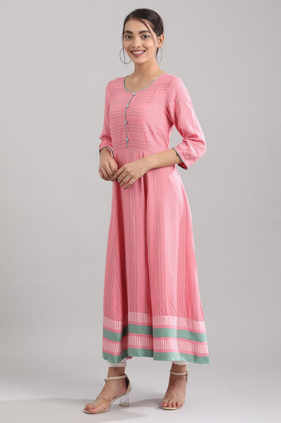 Pink A-Line kurta