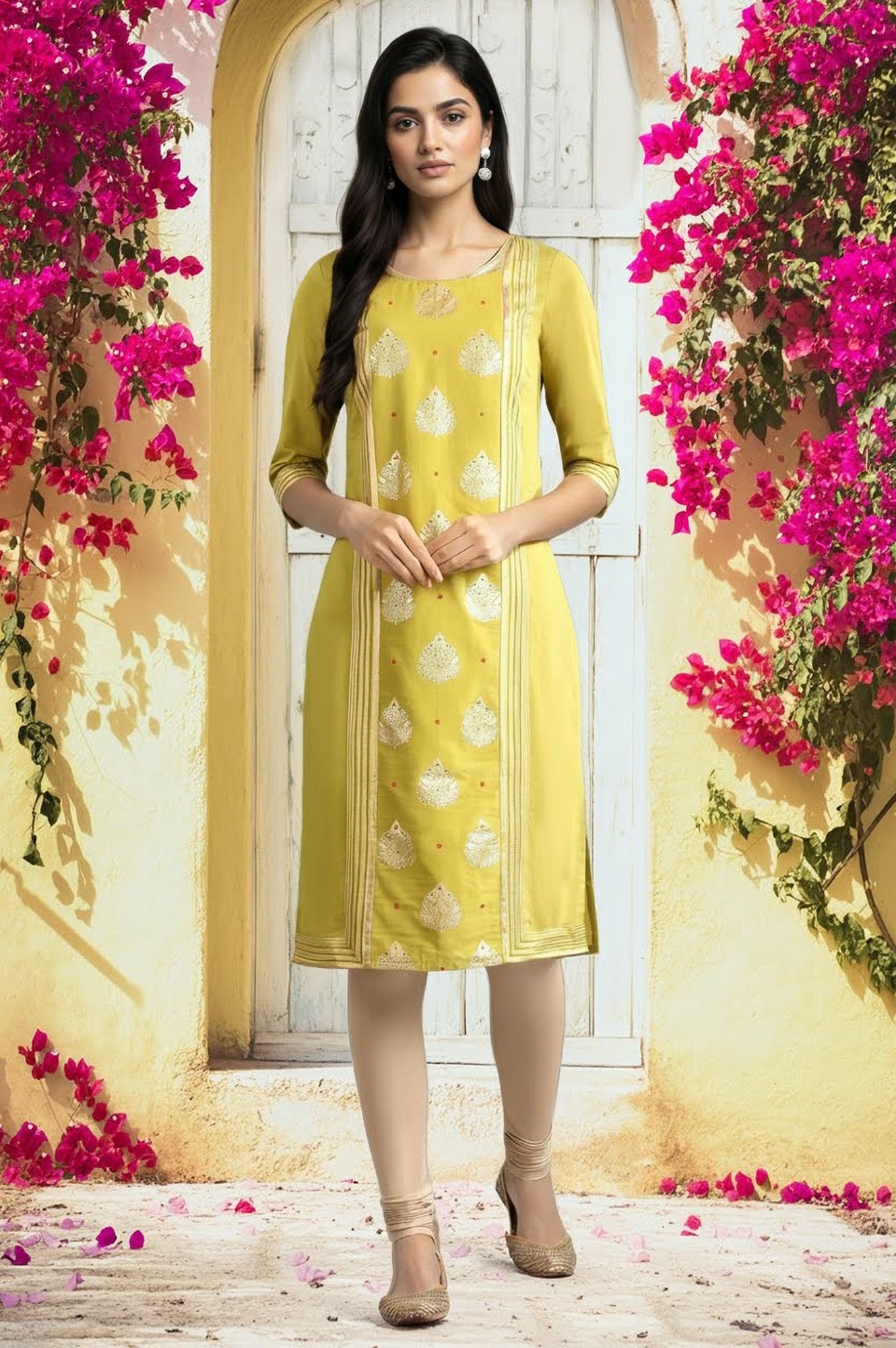 Green Straight kurta