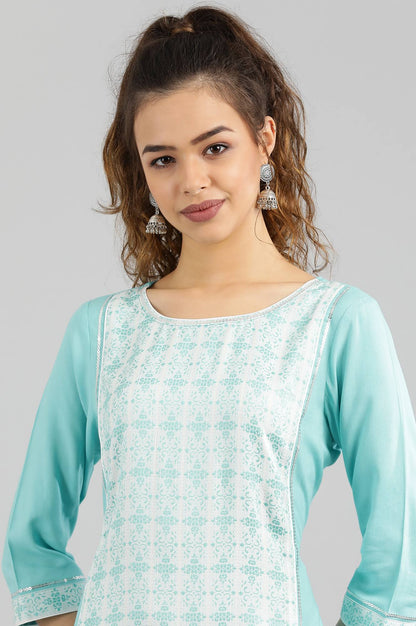 Light Blue Straight kurta