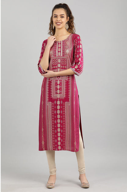 Dark Wine Straight kurta