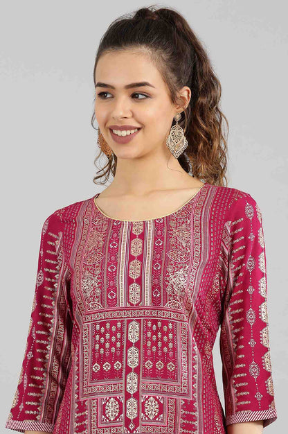 Dark Wine Straight kurta