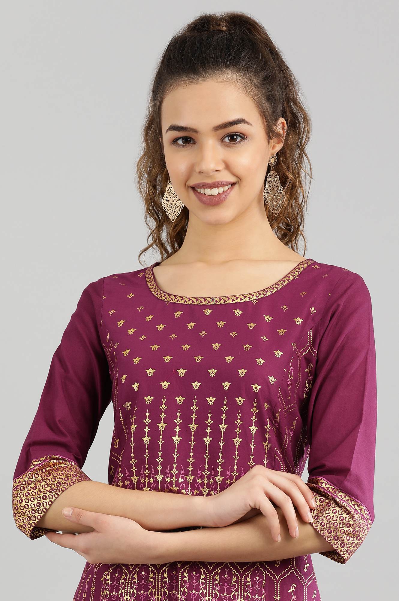 Wine Straight kurta