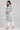 Blue Yarn-dyed Round Neck kurta